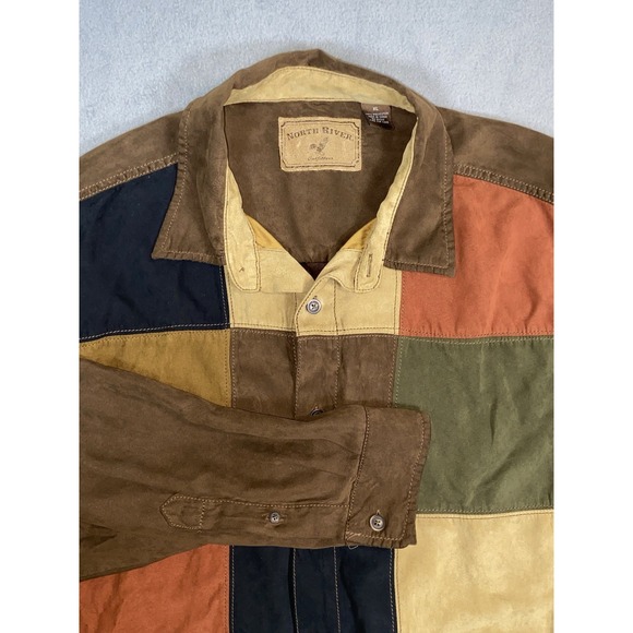 North River Outfitters Men's XL Multicolor Microfiber Button Up Shirt L/S - Picture 1 of 11